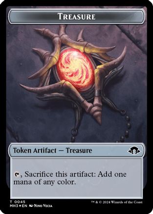Treasure (Ripple Foil)  // Copy Double-Sided Token (34) [Modern Horizons 3] foil - Deck Out Gaming