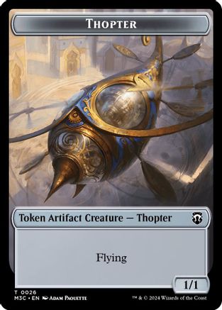 Thopter (Ripple Foil) // Copy Double-Sided Token (26) [Modern Horizons 3 Commander] foil - Deck Out Gaming