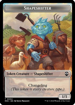 Shapeshifter (0004) (Ripple Foil) // Copy Double-Sided Token (4) [Modern Horizons 3 Commander] foil - Deck Out Gaming
