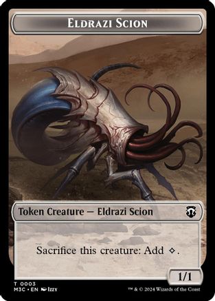 Eldrazi Scion (Ripple Foil) // Eldrazi Spawn Double-Sided Token (3) [Modern Horizons 3 Commander] foil - Deck Out Gaming