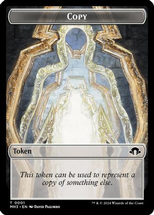 Copy (Ripple Foil) // Eldrazi Angel Double-Sided Token (1) [Modern Horizons 3 Commander] foil - Deck Out Gaming