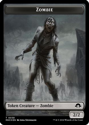 Zombie (Ripple Foil) // Insect (0027) Double-Sided Token (39) [Modern Horizons 3] foil - Deck Out Gaming