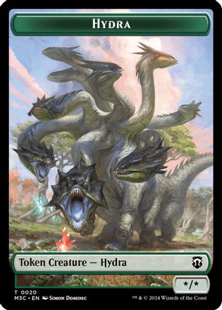 Hydra (Ripple Foil) // Boar Double-Sided Token (20) [Modern Horizons 3 Commander] foil - Deck Out Gaming