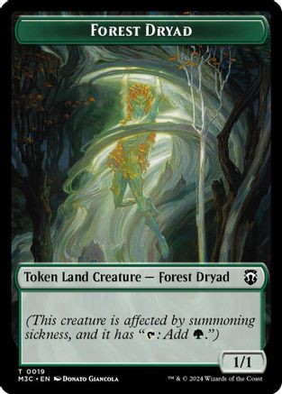 Forest Dryad (Ripple Foil) // Emblem - Vivien Reid Double-Sided Token (19) [Modern Horizons 3 Commander] foil - Deck Out Gaming