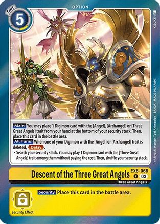Descent of the Three Great Angels (EX6-068) [Infernal Ascension] Foil - Deck Out Gaming