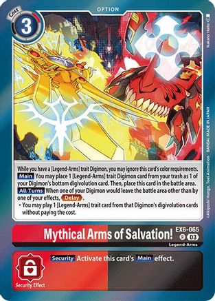 Mythical Arms of Salvation! (EX6-065) [Infernal Ascension] Foil - Deck Out Gaming