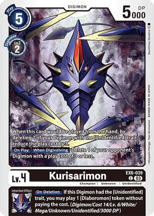 Kurisarimon (EX6-039) [Infernal Ascension]