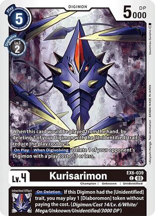 Kurisarimon (EX6-039) [Infernal Ascension] - Deck Out Gaming