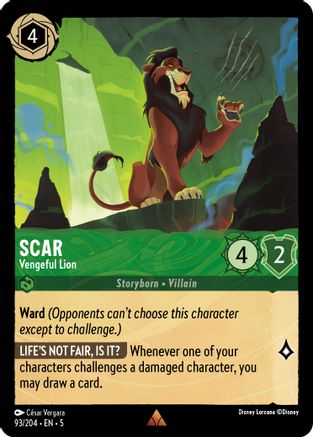 Scar - Vengeful Lion (93/204) [Shimmering Skies] - Deck Out Gaming