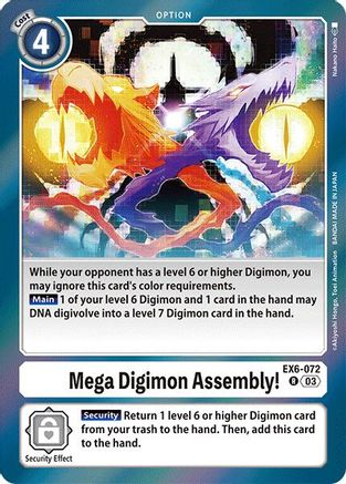 Mega Digimon Assembly! (EX6-072) [Infernal Ascension] Foil - Deck Out Gaming