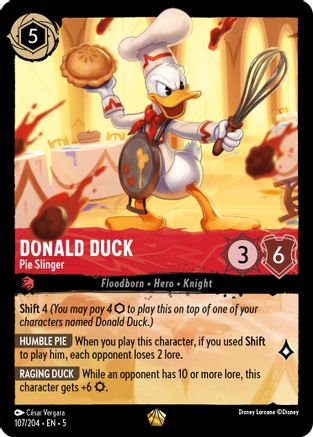 Donald Duck - Pie Slinger (107/204) [Shimmering Skies] - Deck Out Gaming