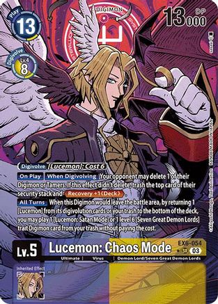 Lucemon: Chaos Mode (Alternate Art) (EX6-054) [Infernal Ascension] Foil - Deck Out Gaming