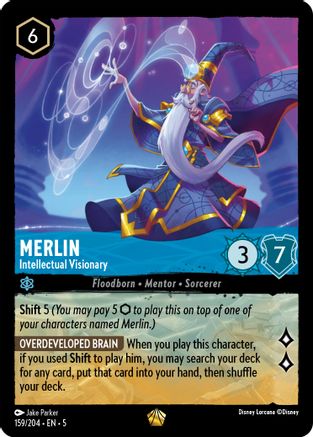 Merlin - Intellectual Visionary (159/204) [Shimmering Skies] - Deck Out Gaming