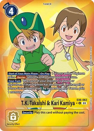 T.K. Takaishi & Kari Kamiya (Box Promotion Pack: Infernal Ascension) (EX6-063) [Infernal Ascension]