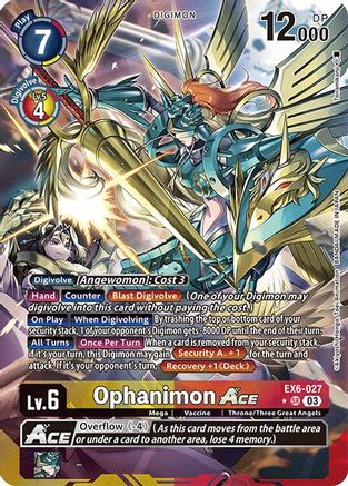 Ophanimon ACE (Alternate Art) (EX6-027) [Infernal Ascension] Foil - Deck Out Gaming