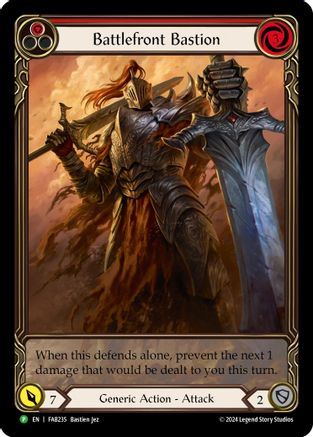 Battlefront Bastion (Red) - FAB235 (FAB235) [Flesh and Blood: Promo Cards] Rainbow Foil - Deck Out Gaming