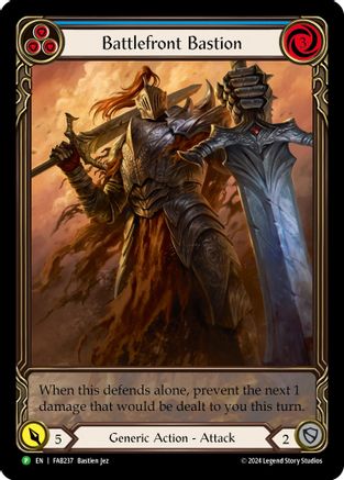 Battlefront Bastion (Blue) - FAB237 (FAB237) [Flesh and Blood: Promo Cards] Rainbow Foil - Deck Out Gaming