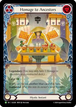 Homage to Ancestors // Inner Chi - LGS283 (LGS283) [Flesh and Blood: Promo Cards] Rainbow Foil - Deck Out Gaming
