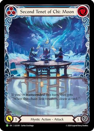 Second Tenet of Chi: Moon - LGS301 (LGS301) [Flesh and Blood: Promo Cards] Rainbow Foil - Deck Out Gaming