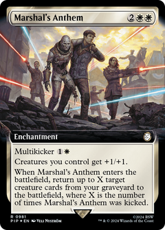 Marshal's Anthem (Extended Art) (Surge Foil) (981) [Fallout] foil - Deck Out Gaming