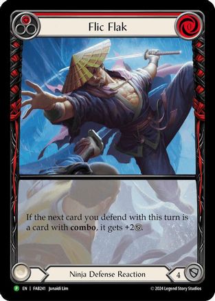 Flic Flak (Red) - FAB241 (FAB241) [Flesh and Blood: Promo Cards] Rainbow Foil - Deck Out Gaming