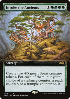 Invoke the Ancients (Extended Art) (474) [Kamigawa: Neon Dynasty] foil - Deck Out Gaming