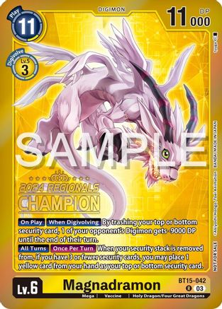 Magnadramon (2024 Regionals Champion) (BT15-042) [Exceed Apocalypse] - Deck Out Gaming