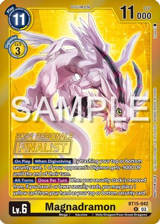 Magnadramon (2024 Regionals Finalist) (BT15-042) [Exceed Apocalypse] Foil - Deck Out Gaming