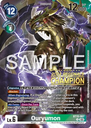 Ouryumon (2024 Regionals Champion) (BT15-067) [Exceed Apocalypse] - Deck Out Gaming