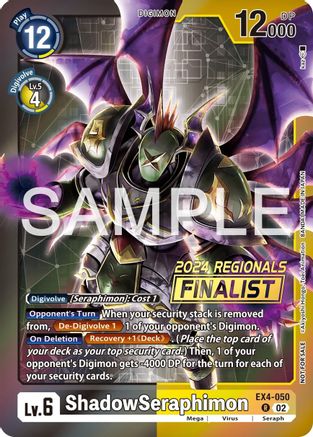 ShadowSeraphimon (2024 Regionals Finalist) (EX4-050) [Alternative Being Booster] Foil - Deck Out Gaming