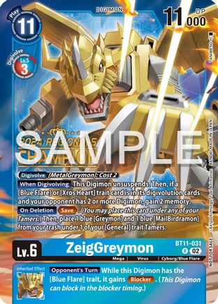 ZeigGreymon (2024 Regionals Champion) (BT11-031) [Dimensional Phase] - Deck Out Gaming