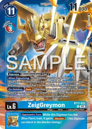 ZeigGreymon (2024 Regionals Participant) (BT11-031) [Dimensional Phase] Foil - Deck Out Gaming