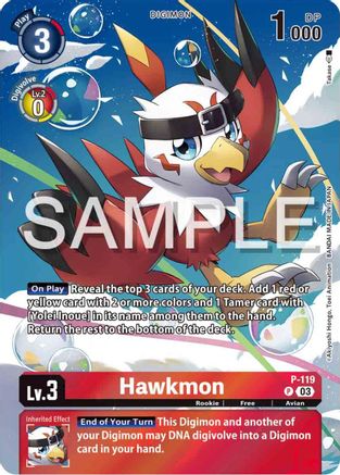 Hawkmon - P-119 (Digimon Adventure 02: The Beginning Set) (P-119) [Digimon Promotion Cards] Foil - Deck Out Gaming