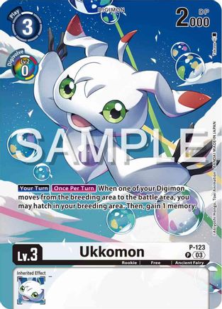 Ukkomon - P-123 (Digimon Adventure 02: The Beginning Set) (P-123) [Digimon Promotion Cards] Foil - Deck Out Gaming