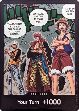 DON!! Card (Trafalgar Law, Eustass Kid and Monkey.D.Luffy) (Double Pack Set Vol. 4) [500 Years in the Future] Foil - Deck Out Gaming