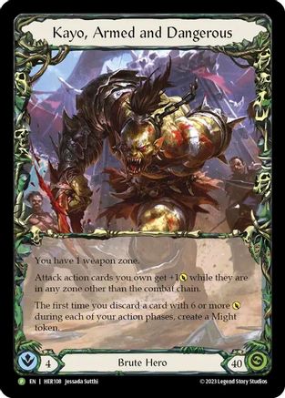 Kayo, Armed and Dangerous - HER108 (HER108) [Flesh and Blood: Promo Cards] Rainbow Foil - Deck Out Gaming