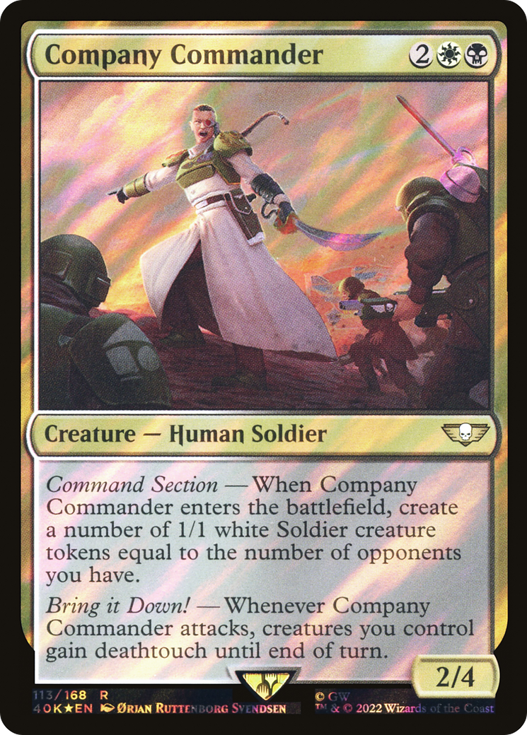Company Commander (Surge Foil) (113) [Warhammer 40,000 Commander] foil - Deck Out Gaming