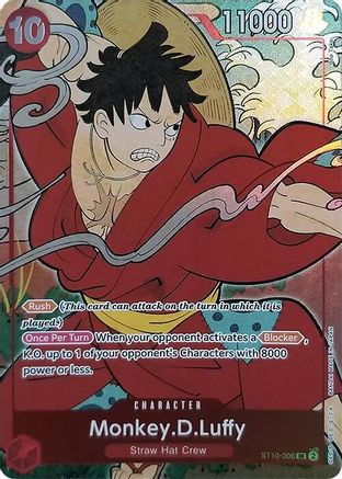 Monkey.D.Luffy (English Version 1st Anniversary Set) (ST10-006) [One Piece Promotion Cards] Foil - Deck Out Gaming