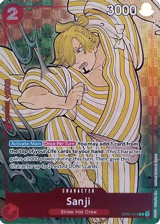 Sanji (English Version 1st Anniversary Set) (OP01-013) [One Piece Promotion Cards] Foil - Deck Out Gaming