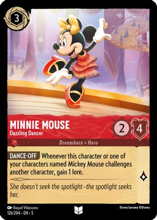 Minnie Mouse - Dazzling Dancer (126/204) [Shimmering Skies] - Deck Out Gaming