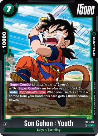 Son Gohan : Youth - FB03-066 (FB03-066) [Raging Roar] - Deck Out Gaming