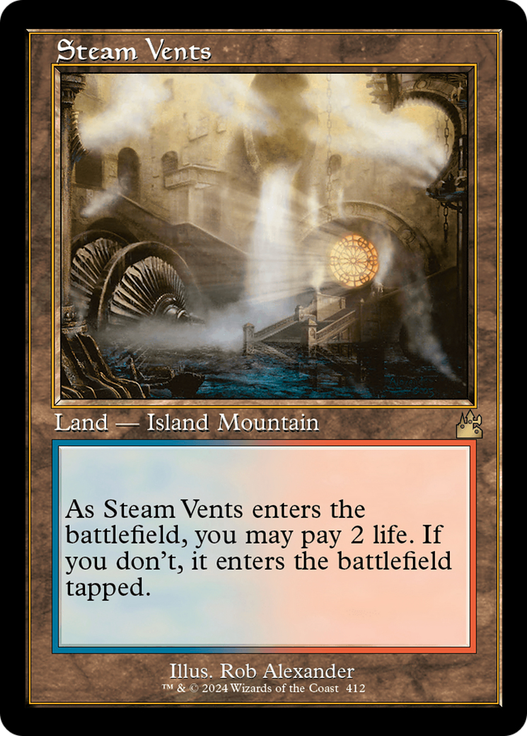 Steam Vents (Retro Frame) (412) [Ravnica Remastered] - Deck Out Gaming