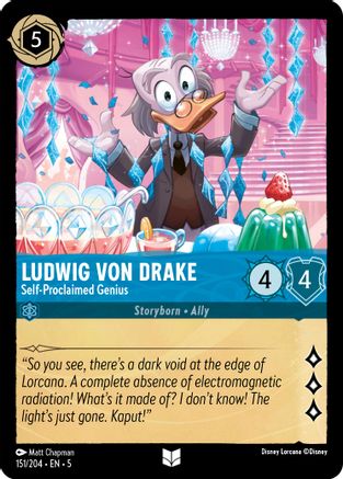 Ludwig Von Drake - Self-Proclaimed Genius (151/204) [Shimmering Skies] - Deck Out Gaming