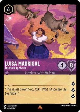 Luisa Madrigal - Entertaining Muscle (45/204) [Shimmering Skies] - Deck Out Gaming