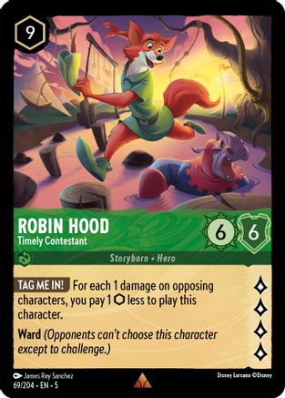 Robin Hood - Timely Contestant (69/204) [Shimmering Skies] Cold Foil - Deck Out Gaming