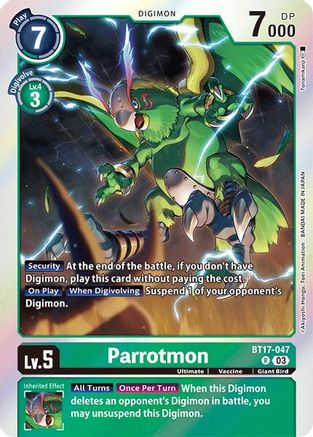 Parrotmon (BT17-047) [Secret Crisis] Foil - Deck Out Gaming