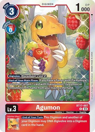 Agumon (BT17-007) [Secret Crisis] Foil - Deck Out Gaming