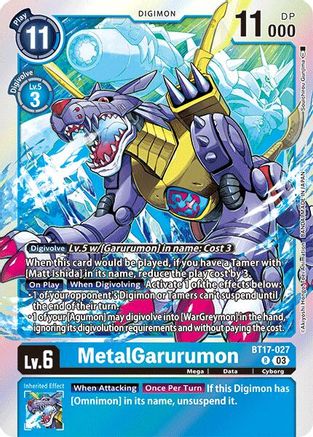 MetalGarurumon (BT17-027) [Secret Crisis] Foil - Deck Out Gaming