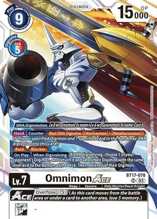 Omnimon ACE (BT17-078) [Secret Crisis] Foil - Deck Out Gaming