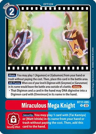 Miraculous Mega Knight (BT17-095) [Secret Crisis] - Deck Out Gaming